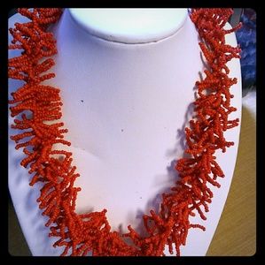 Coldwater Creek Choker Necklace Red/Orange